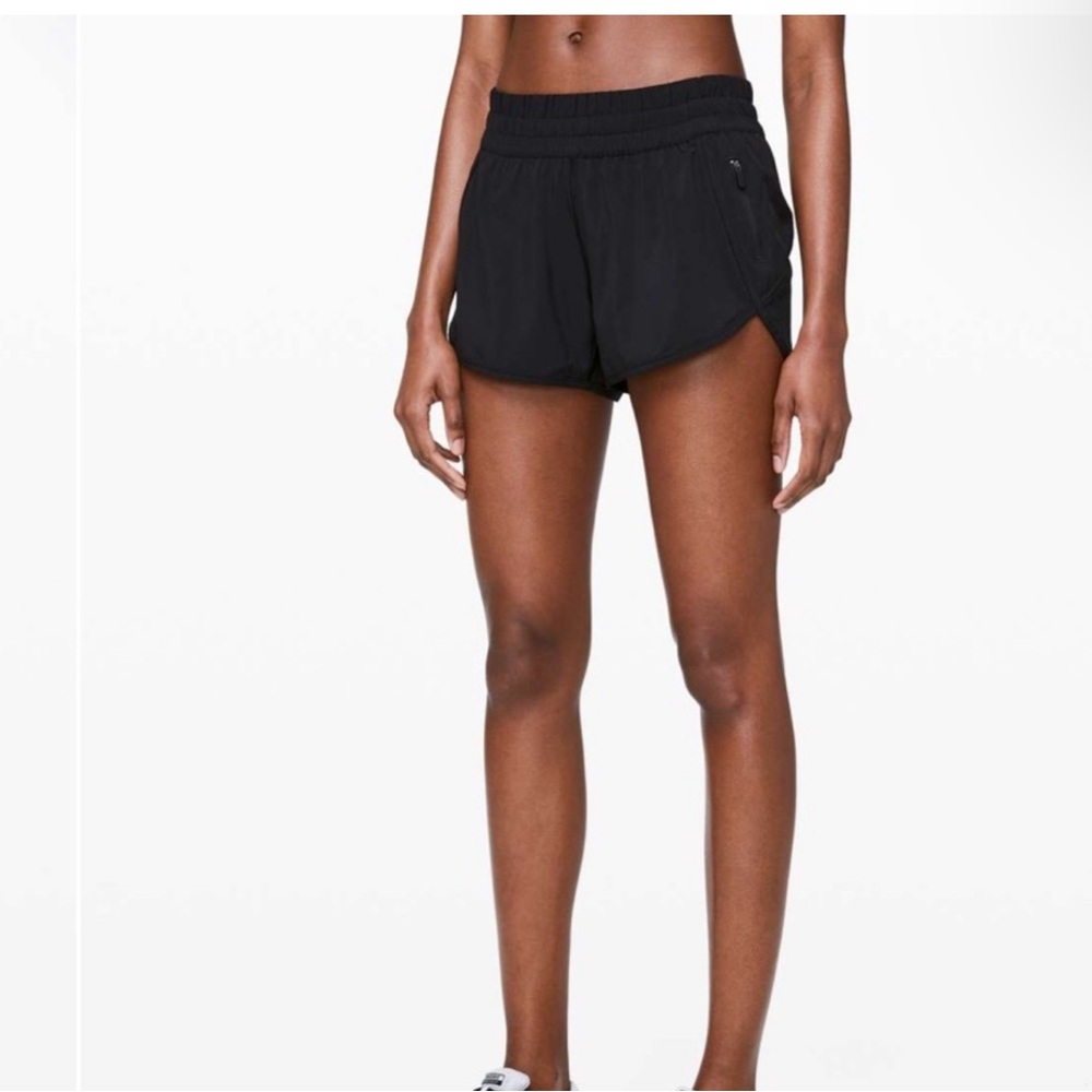 Lululemon black track shorts size 8